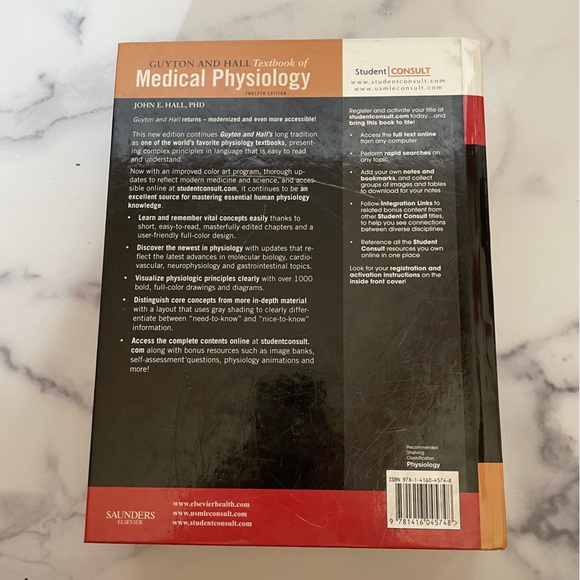 Guyton & Hall Textbook of Medical Physiology, 12th Ed. Like New. - Picture 3 of 3